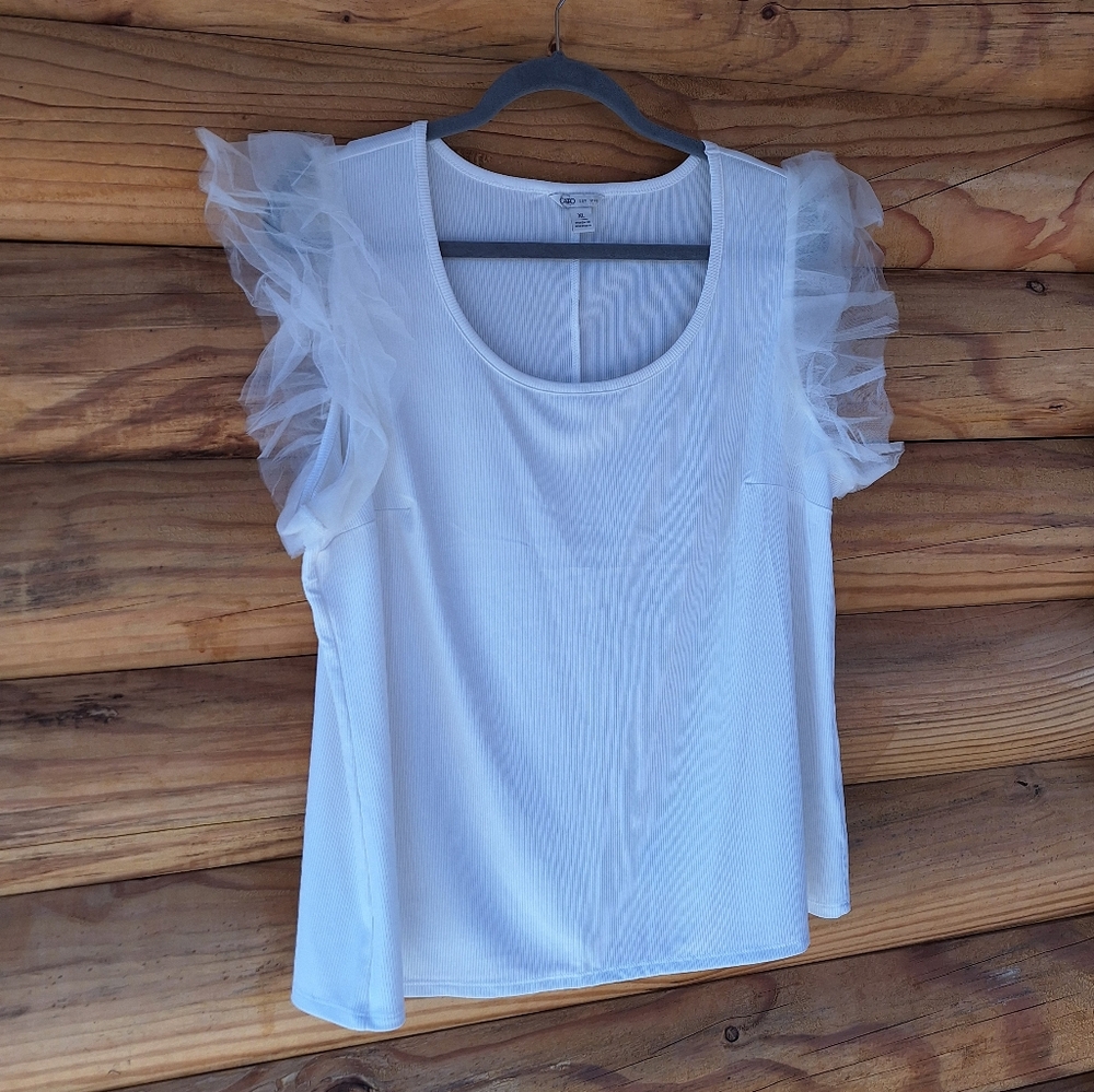 Swoop Neck Ruffle Blouse - Picture 2 of 11